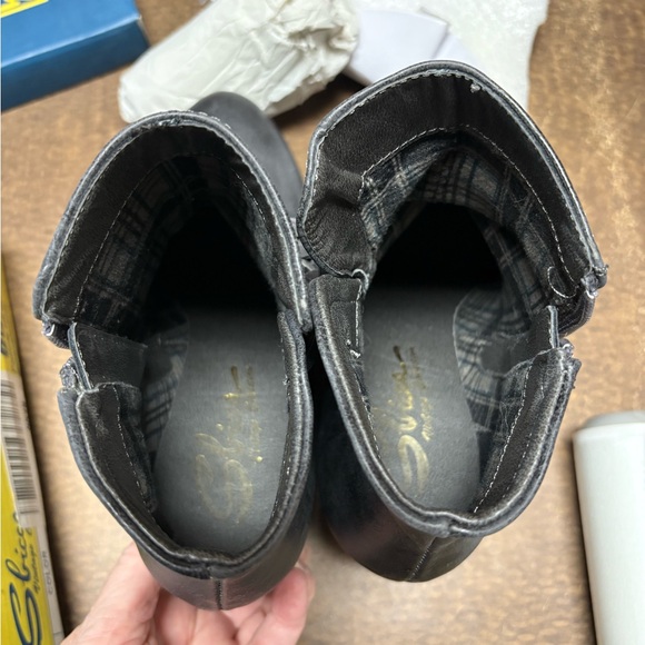 Sbicca Black Fringe Wedge Boots - Picture 6 of 9